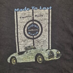 Tommy Jeans Made To Last Vintage Graphic T-Shirt Men's XL Black Faded 2004